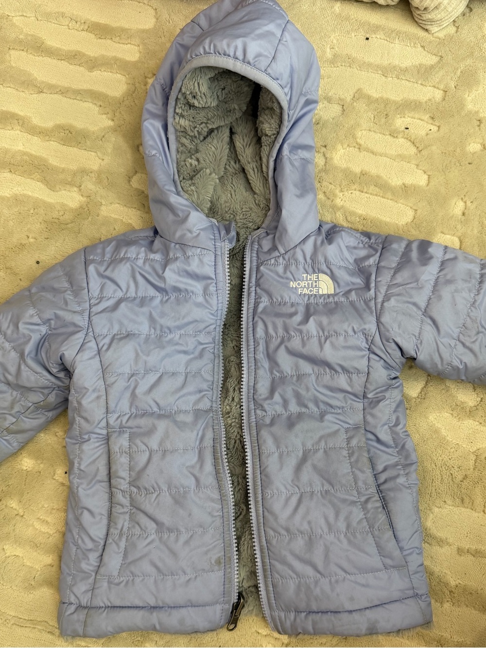 The North Face Girls' Light Lavender Hooded Puffer Jacket